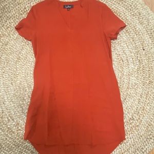 Lulus burnt orange swing dress